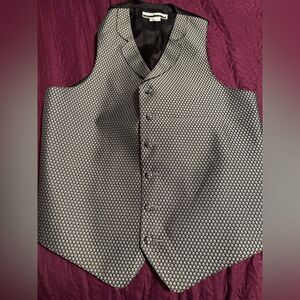 Perry Ellis silver “scale” design Med-L - excellent used condition